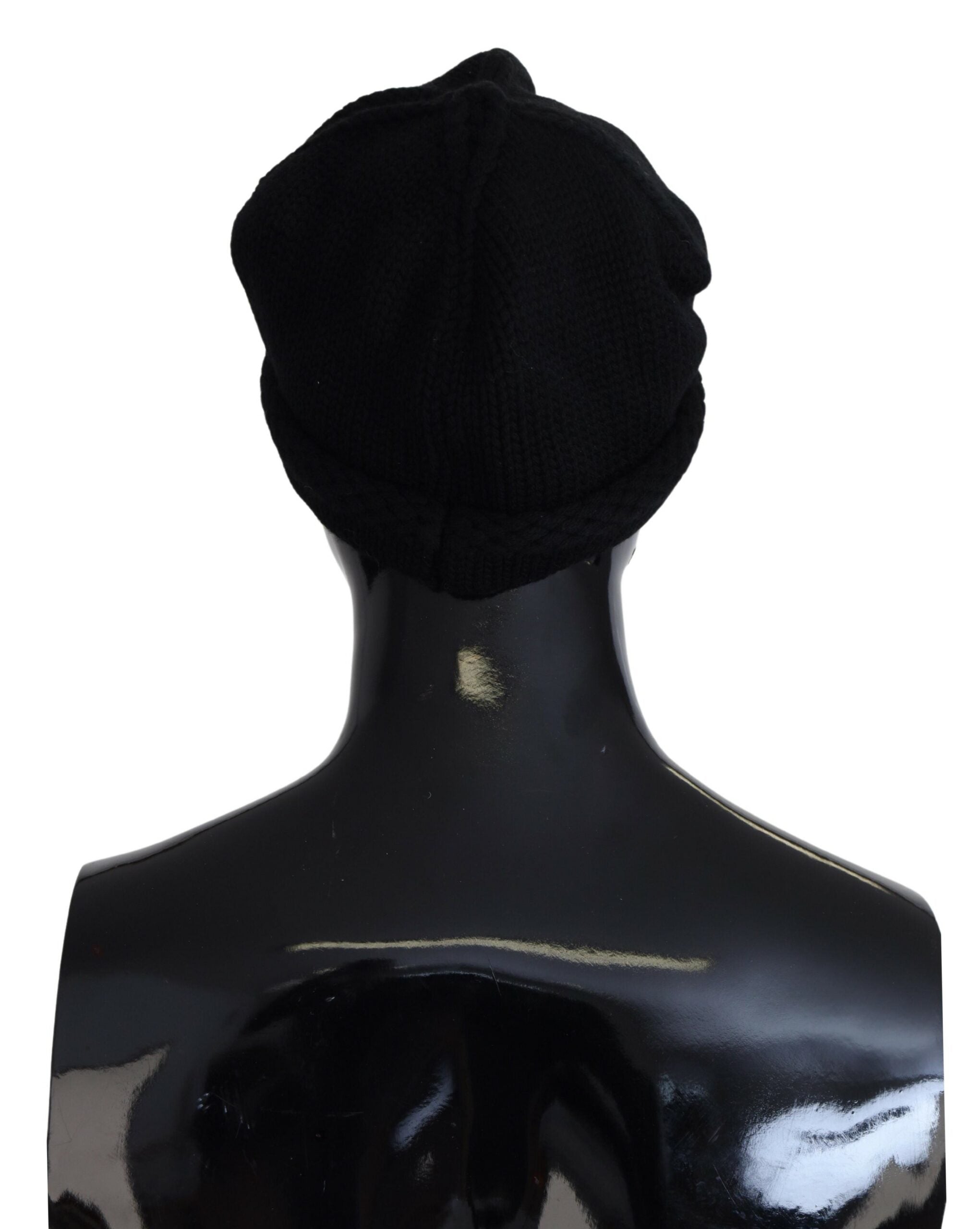 Dolce & Gabbana Elegant Black Virgin Wool Beanie Hat - Luksuslaukut ja asusteet Dolce & Gabbana - Tutustu YVES JAVANNI® 