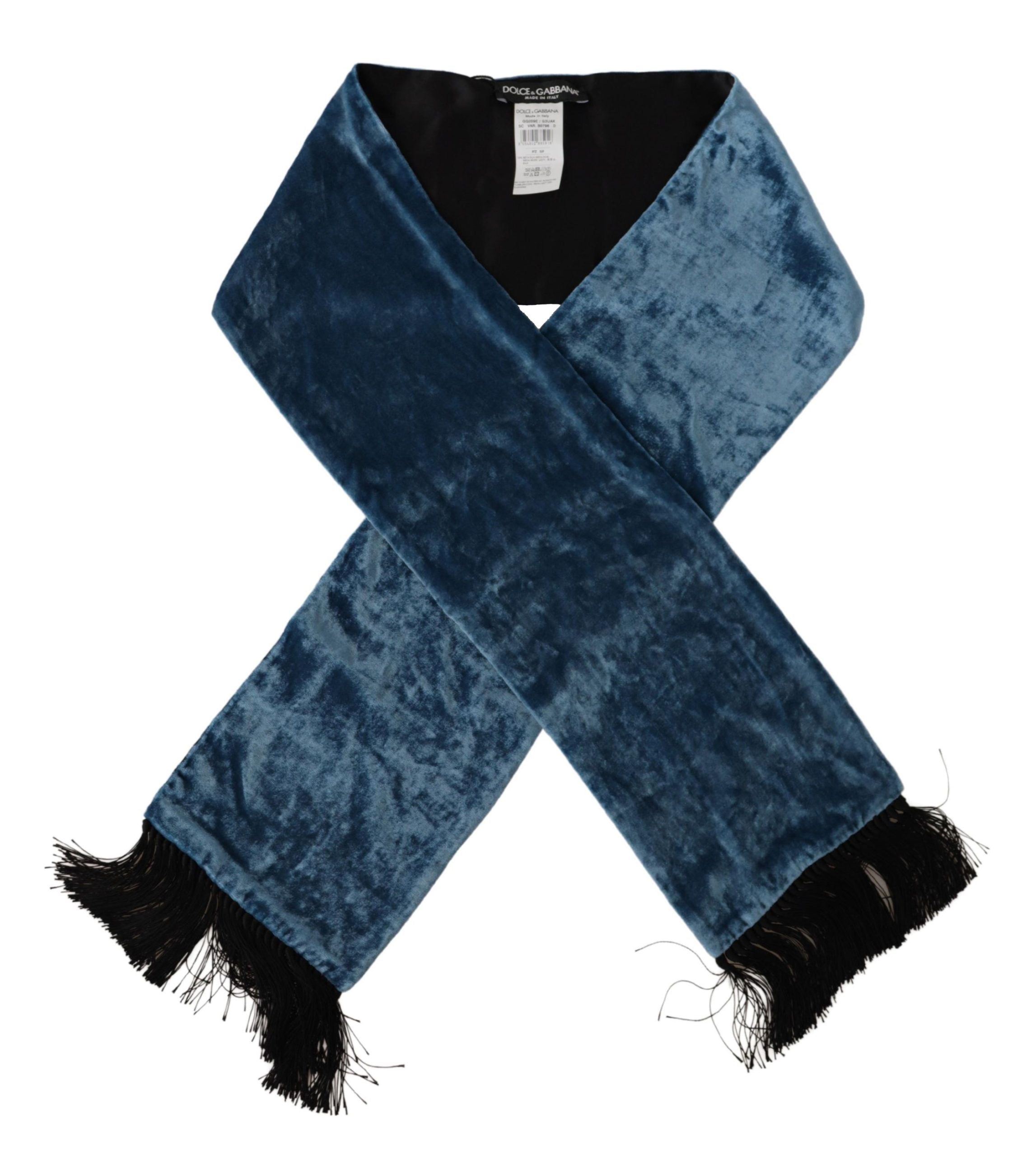 Dolce & Gabbana Elegant Silk Men's Scarf in Regal Blue - Luksuslaukut ja asusteet Dolce & Gabbana - Tutustu YVES JAVANNI® 