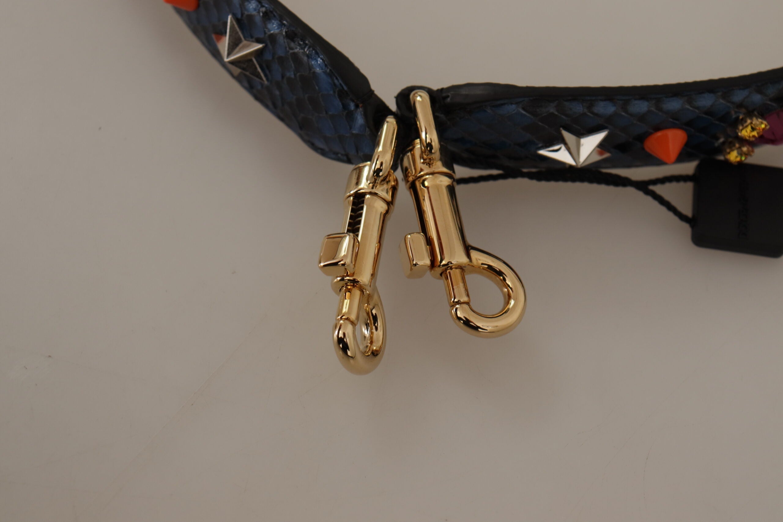 Dolce & Gabbana Elegant Blue Python Leather Bag Strap - Luksuslaukut ja asusteet Dolce & Gabbana - Tutustu YVES JAVANNI® 