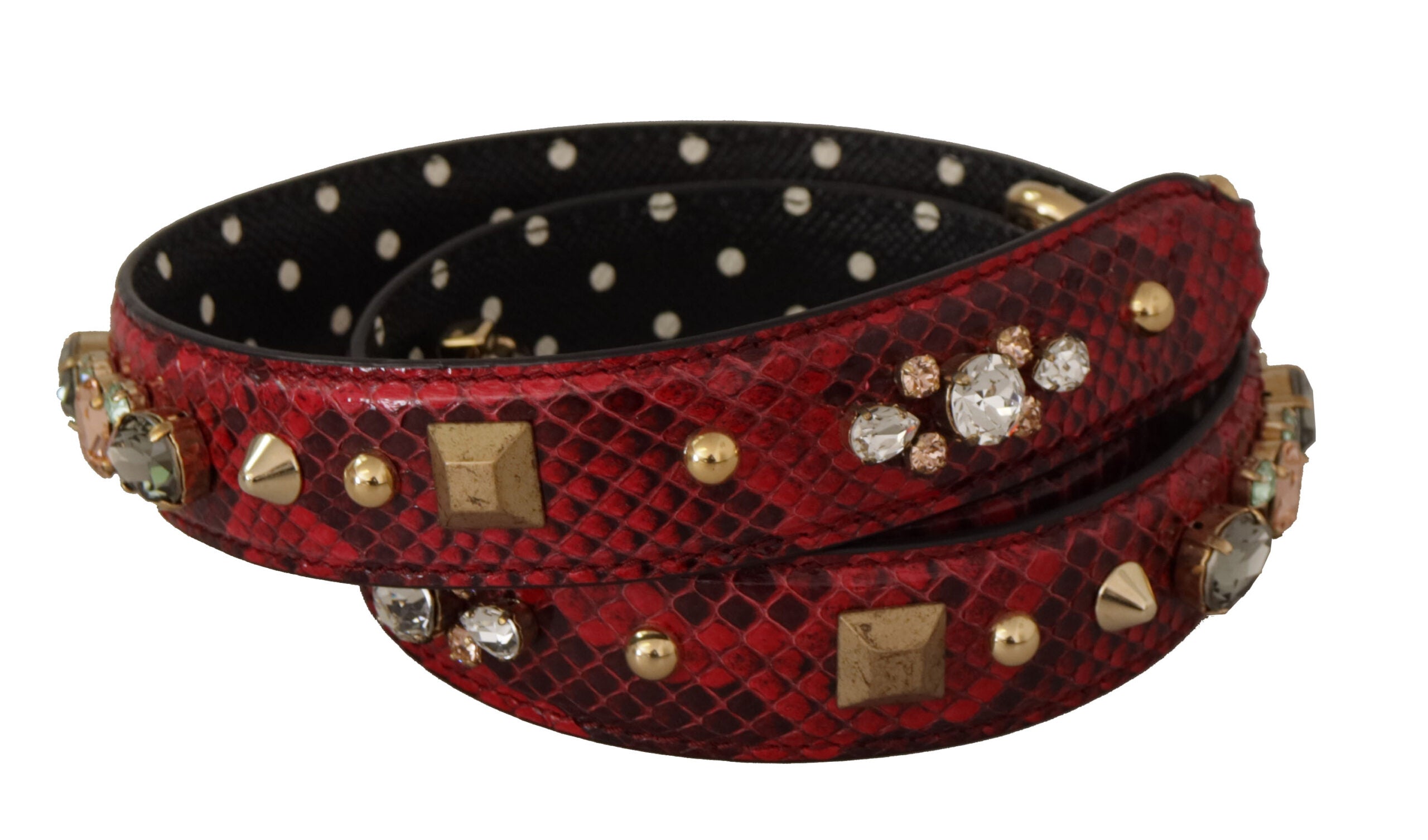 Dolce & Gabbana Red Python Leather Shoulder Bag Strap - Luksuslaukut ja asusteet Dolce & Gabbana - Tutustu YVES JAVANNI® 