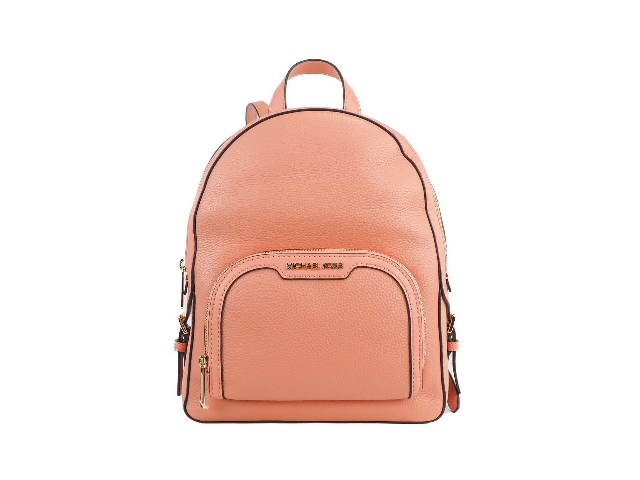 Michael Kors Jaycee Medium Sherbert Pebbled Leather Zip Pocket Backpack Bookbag - Luksusmuotia Michael Kors - Tutustu YVES JAVANNI® 