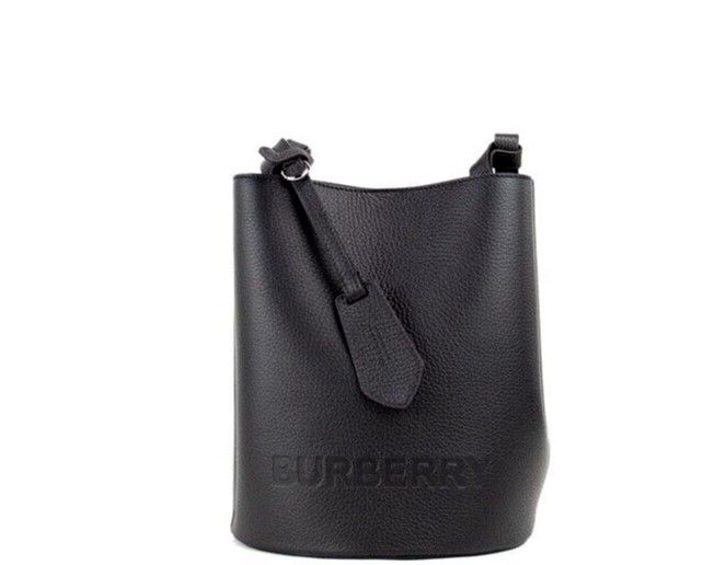 Burberry Lorne Small Black Pebbled Leather Bucket Crossbody Handbag Purse - Luxury from Burberry - Shop at YVES JAVANNI