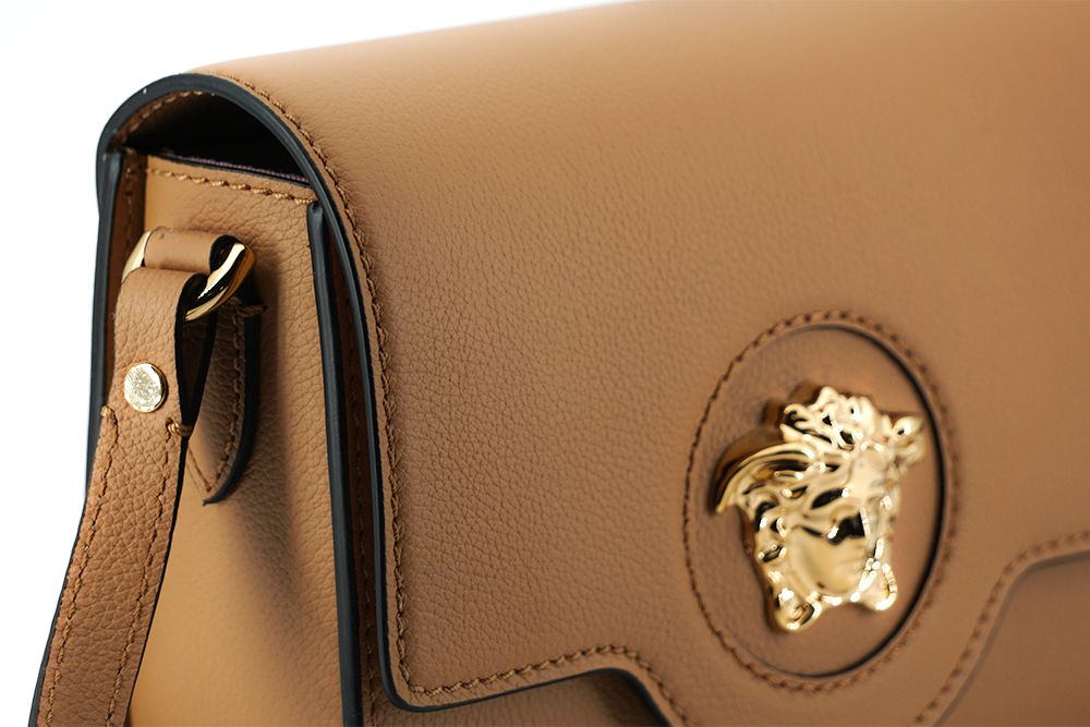 Versace Elegant Calf Leather Shoulder Bag in Brown - Luxury from Versace - Shop at YVES JAVANNI