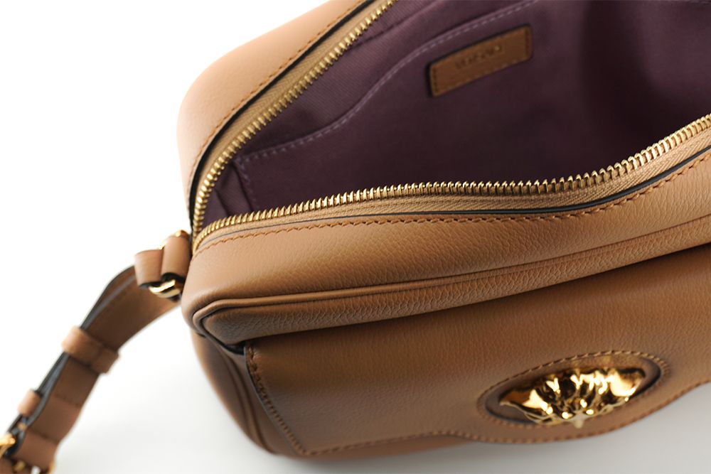 Versace Elegant Brown Leather Shoulder Bag - Luksusmuotia Versace - Tutustu YVES JAVANNI® 