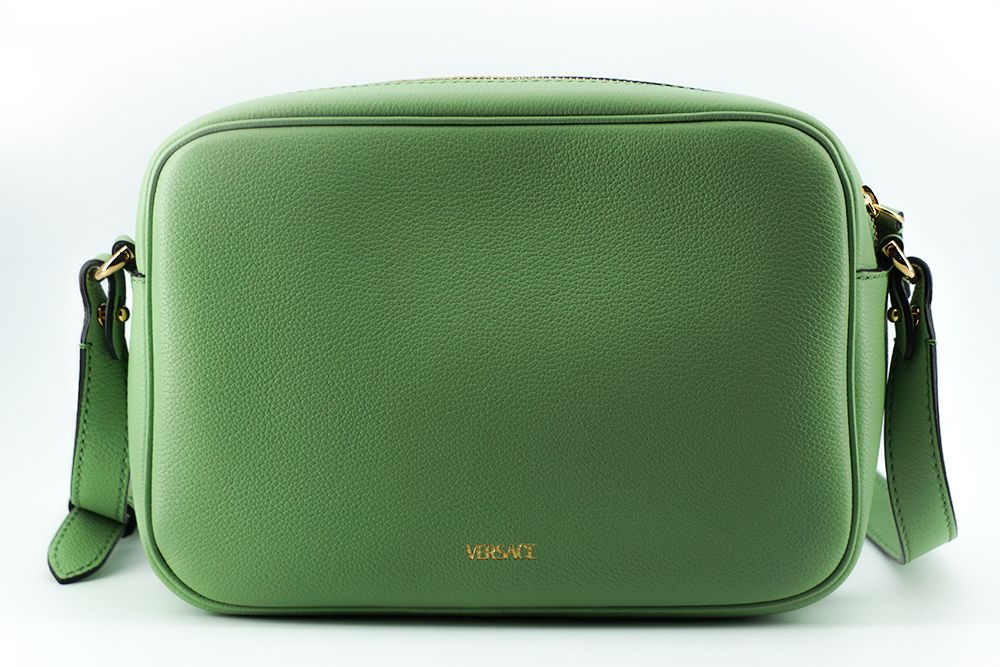 Versace Elegant Mint Green Leather Camera Case Bag - Luksusmuotia Versace - Tutustu YVES JAVANNI® 