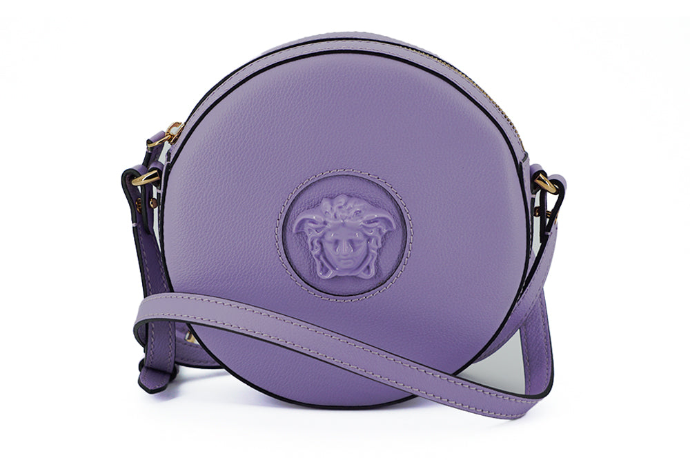 Versace Elegant Purple Round Shoulder Bag - Luksusmuotia Versace - Tutustu YVES JAVANNI® 