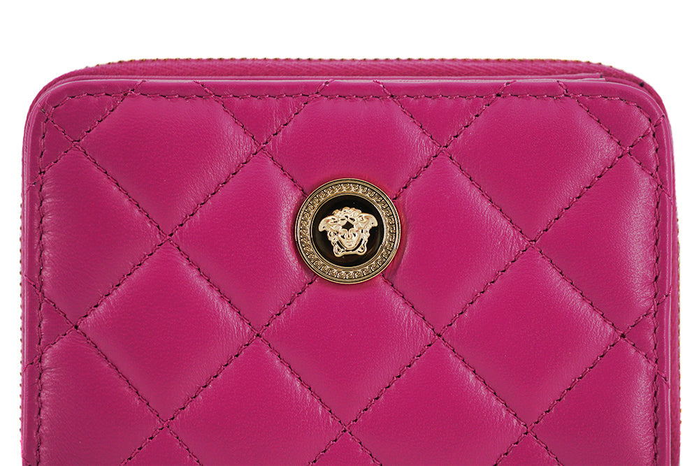 Versace Elegant Purple Quilted Leather Wallet - Luksusmuotia Versace - Tutustu YVES JAVANNI® 