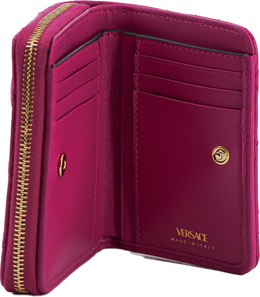 Versace Elegant Purple Quilted Leather Wallet - Luksusmuotia Versace - Tutustu YVES JAVANNI® 