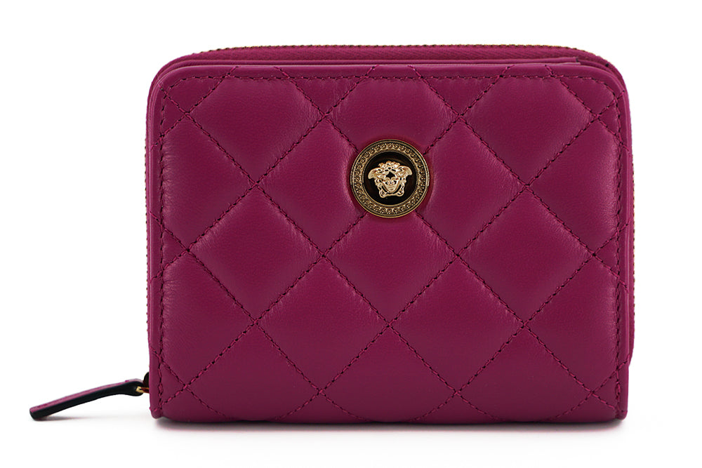 Versace Elegant Purple Quilted Leather Wallet - Luksusmuotia Versace - Tutustu YVES JAVANNI® 