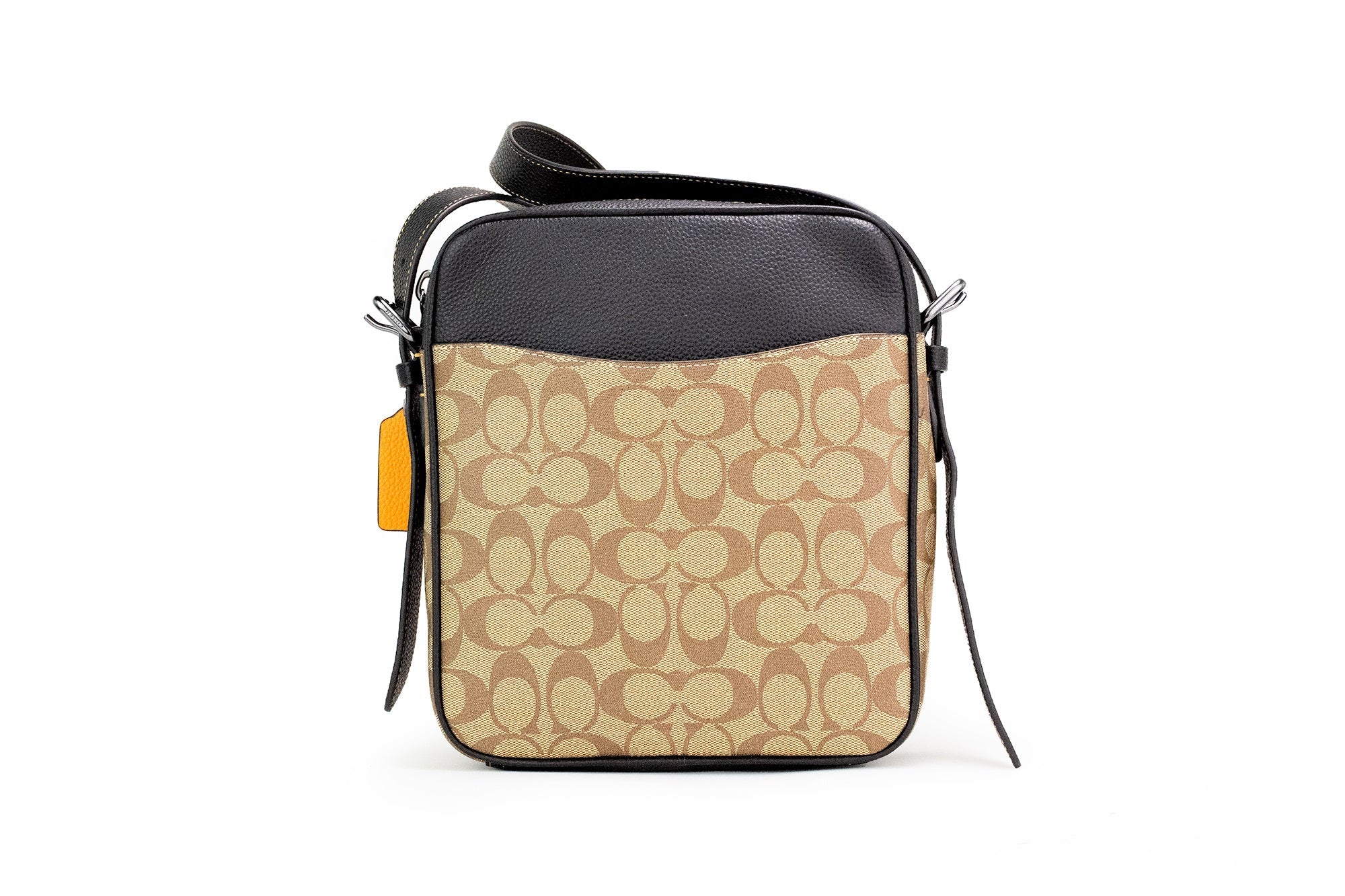 COACH Hudson 21 Signature Varsity Stripe Coated Canvas Crossbody Bag - Luxury from COACH - Shop at YVES JAVANNI