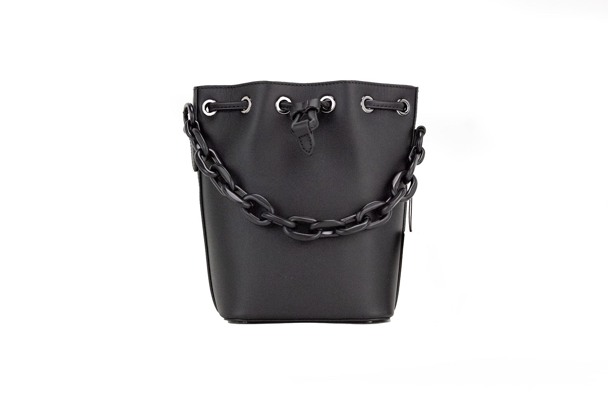 MCM Mini Black Purple Smooth Leather Chain Shoulder Drawstring Bucket Handbag - Luksusmuotia MCM - Tutustu YVES JAVANNI® 