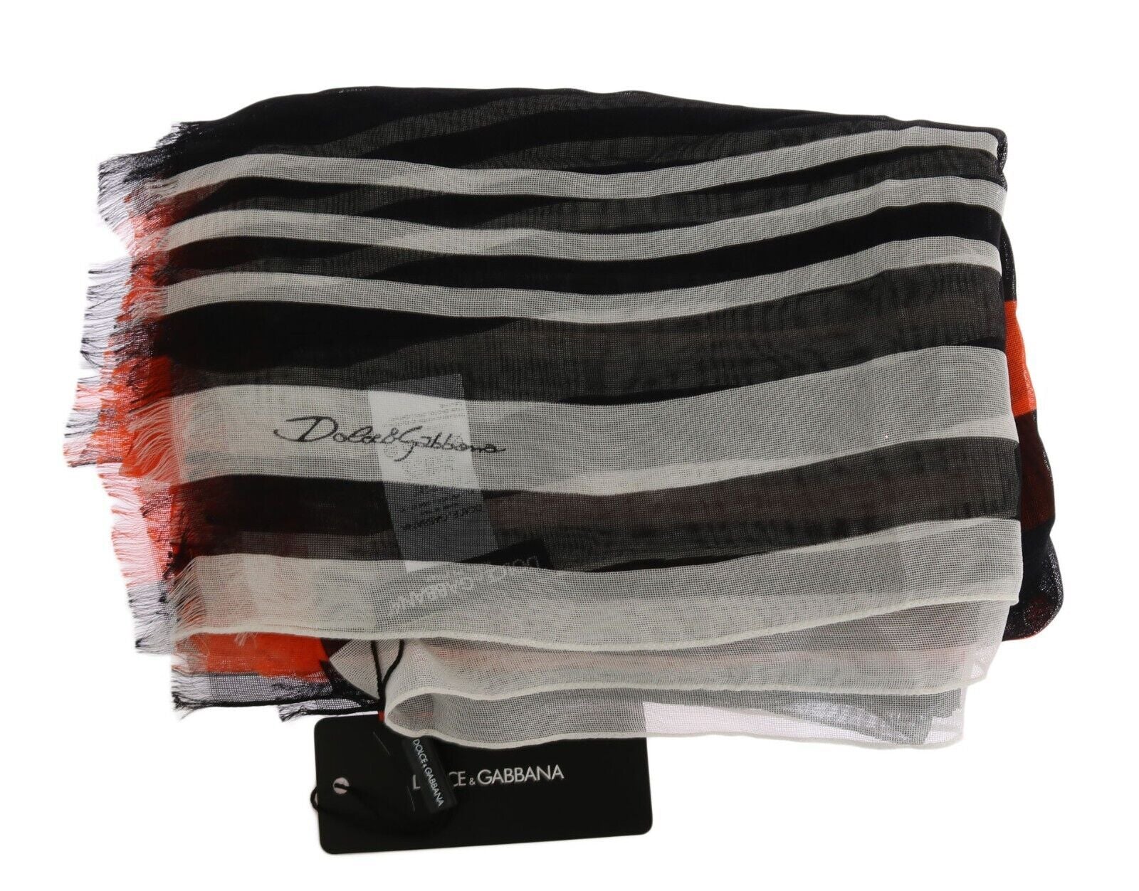 Dolce & Gabbana Elegant Multicolor Silk Fringed Scarf - Luksusmuotia Dolce & Gabbana - Tutustu YVES JAVANNI® 