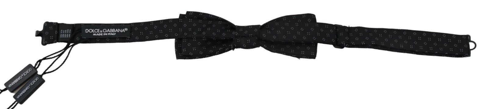 Dolce & Gabbana Elegant Silk Black Bow Tie for Men - Luksusmuotia Dolce & Gabbana - Tutustu YVES JAVANNI® 