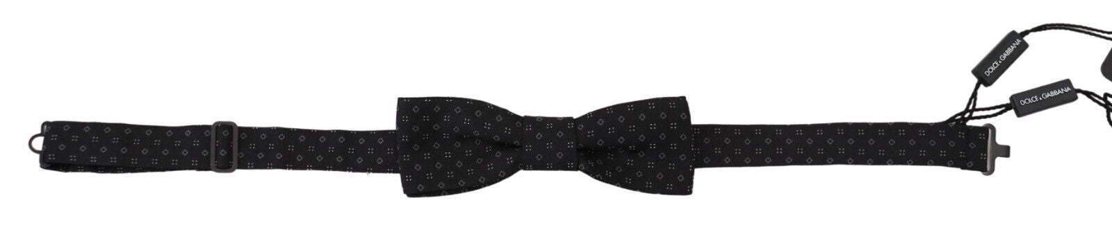 Dolce & Gabbana Exclusive Silk Patterned Black Bow Tie - Luksusmuotia Dolce & Gabbana - Tutustu YVES JAVANNI® 