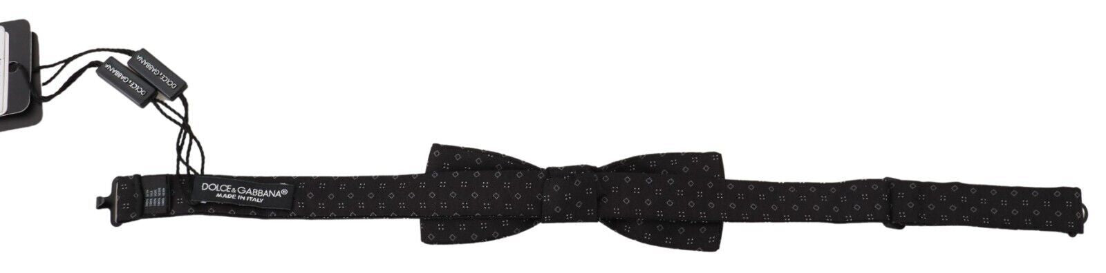 Dolce & Gabbana Exclusive Silk Patterned Black Bow Tie - Luksusmuotia Dolce & Gabbana - Tutustu YVES JAVANNI® 