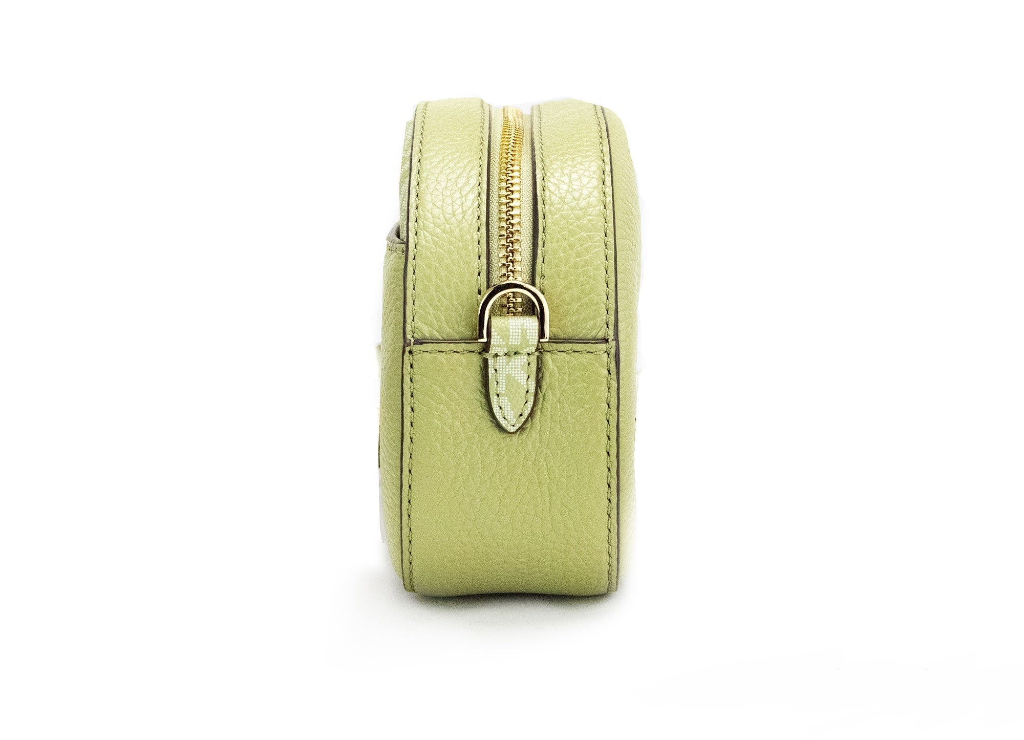 Michael Kors Jet Set Glam Light Sage Leather Front Pocket Oval Crossbody Handbag - Luksusmuotia Michael Kors - Tutustu YVES JAVANNI® 