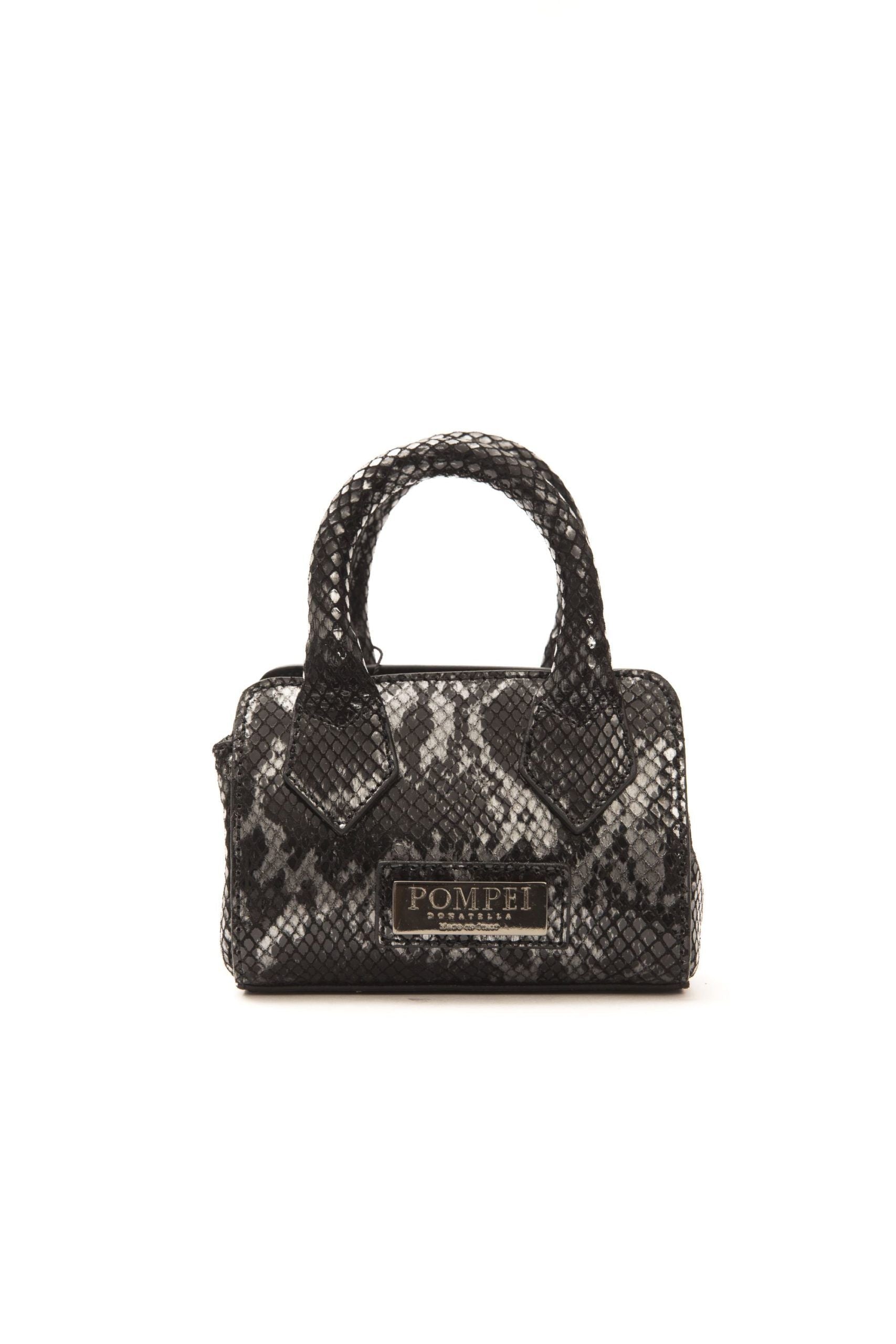 Pompei Donatella Chic Leather Mini Tote with Python Print - Luxury from Pompei Donatella - Shop at YVES JAVANNI