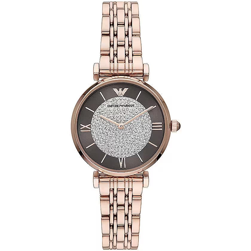 Emporio Armani Elegant Rose Gold-Tone Ladies Watch - Luksuslaukut ja asusteet Emporio Armani - Tutustu YVES JAVANNI® 